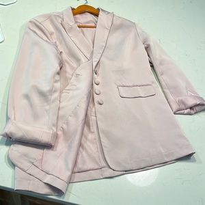 Light pink blazer lined comfortable with buttons and pockets